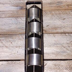 Vintage Pewter Napkin Rings - Boxed Set Round